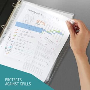 Sheet Protectors | 50 Pack Page Protectors - Sheet Protectors for 3 Ring Binder, 8.5” x 11”