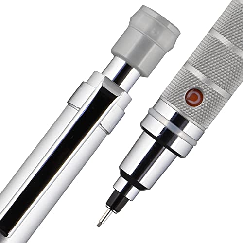 uni-ball Kuru Toga Elite Mechanical Pencil Starter Kit with Silver Barrel and 0.5mm Tip, 60 Lead Refills, and 5 Pencil Eraser Refills, HB #2