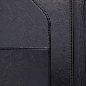 Padfolio Clipboard Folder Portfolio, Mymazn Faux Leather Storage Clipboard with Cover for Legal Pad Holder Letter Size A4 Writing Pad for Business School Office Conference Notepad Clip Boards (Black)