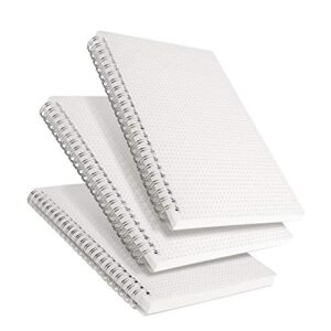 rettacy dot grid notebook spiral 3 pack- bullet dotted journal spiral notebook,480 pages total,100gsm thick paper,5.7″ x 8.3″