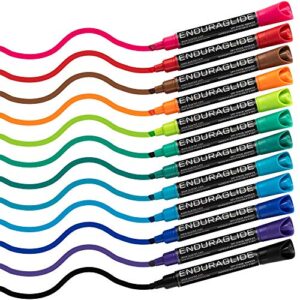 Quartet Dry Erase Markers, White Board Markers, Chisel Tip, Enduraglide, 12 DIFFERENT ASSORTED COLORS, Bulk Whiteboard Dry Erase Colored Pens For Markerboard, Teachers, Classroom School Supplies.