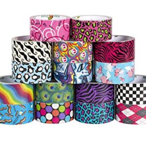 Duck Brand Duck 280410 Printed Duct Tape, Checker, 1.88 Inches x 10 Yards, Single Roll