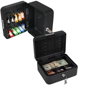 honeywell safes & door locks – 6111 convertible steel cash and security box with key lock, black 6.6×7.9×3.5