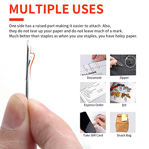 Paper Clips, 2-Pack Paperclips, Paper Clip, Silver Paper Clips, Suitable for Office, School, and Daily use, Also Used for Daily DIY, Paperclip, Tontomtp Paper Clips 200pcs 29mm per Container(Silver)