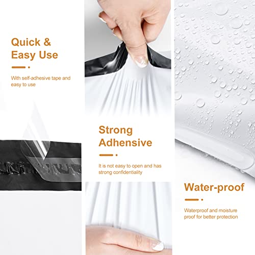 Metronic Poly Mailers 19x24 Inch 100 Pcs | Large Shipping Bags for Clothing, Small Business | Strong Thick Mailing Bags with Self Adhesive | Waterproof and Tear-Proof Large Package Bags in White