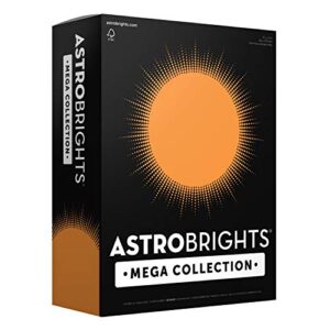 astrobrights mega collection, colored cardstock, bright orange, 320 sheets, 65 lb/176 gsm, 8.5″ x 11″ – more sheets! (91626)