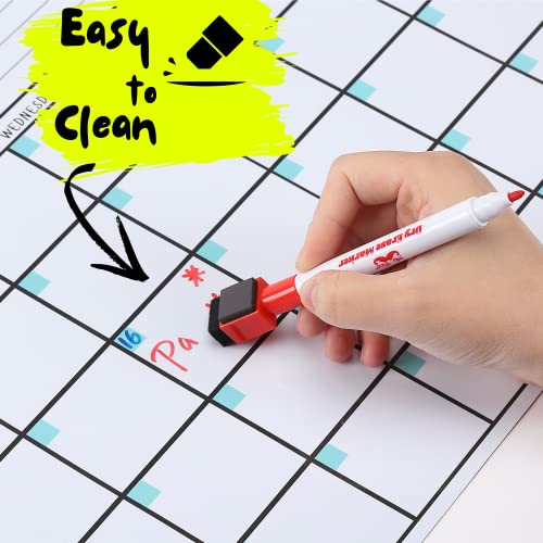 Mr. Pen- Dry Erase Calendar for Fridge, Magnetic, 14.7 x 11.8", Magnetic Calendar with 4 Dry Erase Markers, Magnetic Calendar for Fridge, Magnetic Whiteboard Calendar, Dry Erase Fridge Calendar.