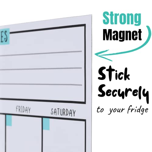 Mr. Pen- Dry Erase Calendar for Fridge, Magnetic, 14.7 x 11.8", Magnetic Calendar with 4 Dry Erase Markers, Magnetic Calendar for Fridge, Magnetic Whiteboard Calendar, Dry Erase Fridge Calendar.