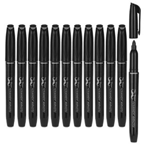 Mr. Pen- Permanent Markers, 12 Pack, Black, Fine Tip, Black Markers, Marker Set, Fine Tip Markers, Black Permanent Markers, Permanent Markers Black Colors