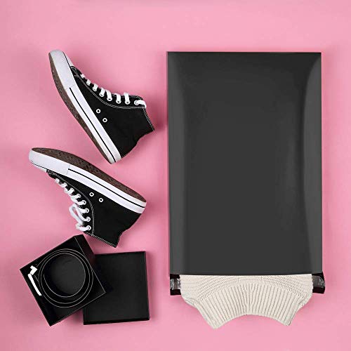 UCGOU Poly Mailers 14.5x19 Inch Black 100 Pack Large Shipping Bags #7 Strong Thick Mailing Envelopes Self Sealing Adhesive Waterproof and Tear Proof Boutique Packaging Postal for Clothing