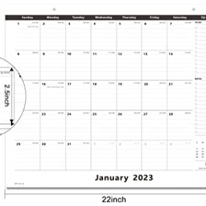 Nekmit Large Desk Calendar 2023 with Desk Protecting Pad, Runs From Now - Jun 2024, 22" x 17" Desk Pad Calendar for Life Planning or Organizing