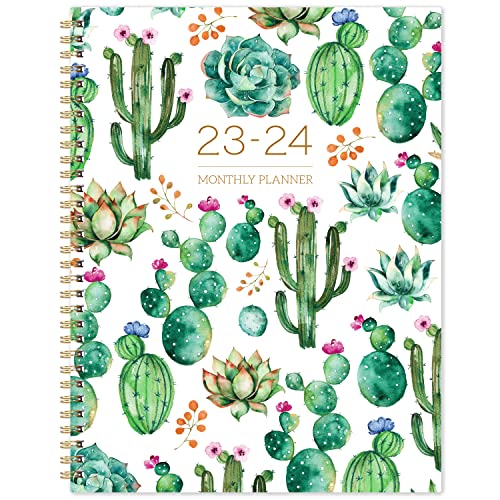 2023-2024 Monthly Calendar/Planner - Monthly Planner/Calendar 2023-2024, 9" x 11", Jan 2023 - Dec 2024, Planner 2023-2024 with Monthly Tabs, Twin-Wire Binding, Two-Side Pocket, Perfect Organizer.