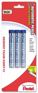 pentel® quicker clicker™ eraser refills, pack of 15