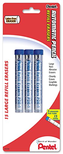 Pentel® Quicker Clicker™ Eraser Refills, Pack Of 15