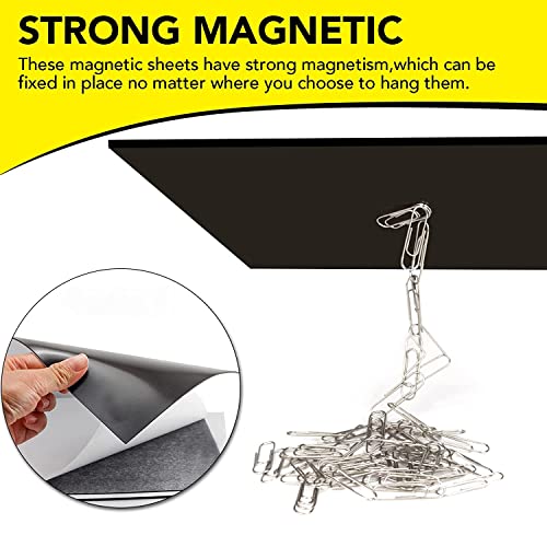 DIYMAG Magnetic Adhesive Sheets, |4" x 6"|, 18 Pack，Cuttable Magnetic Sheets，Flexible Magnet Sheets with Adhesive for Crafts, Photos and Die Storage, Easy Peel and Stick