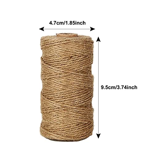 Shintop 328 Feet Natural Jute Twine Best Industrial Packing Materials Heavy Duty Natural Jute Twine for Arts and Crafts and Gardening Applications (328 Feet Twine)
