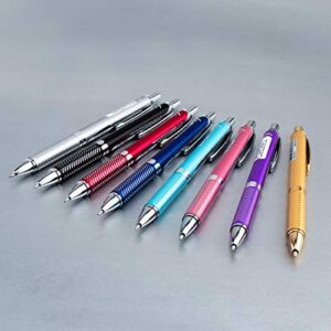 Pentel EnerGel Alloy RT Gel Pen, Medium Metal Tip, Silver Barrel, Black Ink, 1 Each (BL407BP)