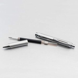 Pentel EnerGel Alloy RT Gel Pen, Medium Metal Tip, Silver Barrel, Black Ink, 1 Each (BL407BP)