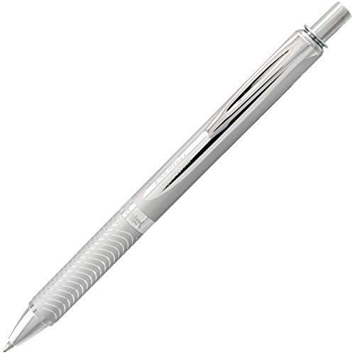 Pentel EnerGel Alloy RT Gel Pen, Medium Metal Tip, Silver Barrel, Black Ink, 1 Each (BL407BP)