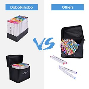 Dabo&Shobo 60 Colors Alcohol Markers, drawing markers, Dual Tip Art Markers, Fine & Chisel Coloring Marker, Chisel Coloring Markers for Kids Sketching Adult Coloring