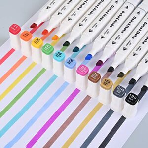 Dabo&Shobo 60 Colors Alcohol Markers, drawing markers, Dual Tip Art Markers, Fine & Chisel Coloring Marker, Chisel Coloring Markers for Kids Sketching Adult Coloring