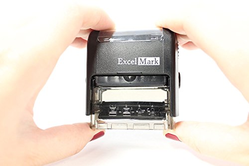 for Deposit ONLY - ExcelMark A1539 Self Inking Rubber Bank Stamp - Blue Ink