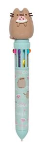 official pusheen pen | 10 in 1 ballpoint pen with 3d pusheen topper | pusheen gift | kawaii pen | multicoloured pen | pusheen gift – kawaii stationery