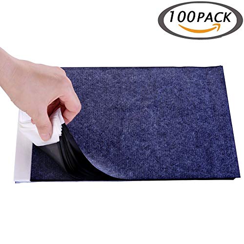 Carbon Paper, Black Graphite Transfer Tracing Paper for Wood, Paper, Canvas and Other Art Surfaces- 100 Sheets