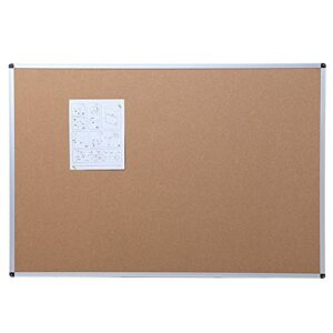 viz-pro cork notice board, 48 x 36 inches, silver aluminium frame