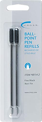 Cross 85142 Refills for Ballpoint Pens, Fine, Black Ink, 2/Pack