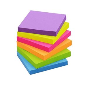 pop up sticky notes 3×3 inch bright colors self-stick pads 12 pads/pack 100 sheets/pad total 1200 sheets