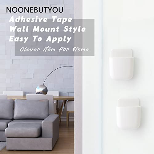 Remote Control Holders 3 Pcs Wall Mount Remote Holder Self Adhesive Remote Case Hole-Free Storage Organizer Adhesive Pen Holder Wall Sticky Cubicle For Home Office School Pencil Phone Charging White