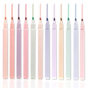 iridipity 12pcs highlighters aesthetic highlighters assorted colors pastel highlighter with soft pen tip bible highlighters and pens no bleed dry fast for school and office supplies (multicolor)
