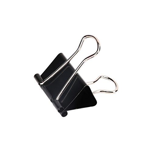 DSTELIN 96 Pack (19mm) Mini Binder Clips 3/4-Inch Small Black Paper Clamps for Office Supplies