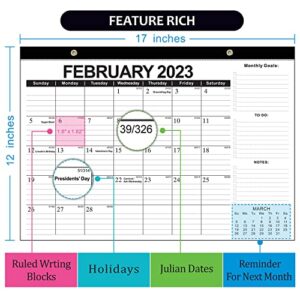 2023-2024 Desk Calendar, 18 Month Desk Calendar/Wall Calendar Combo, 17" x 12", January 2023-June 2024, Highlight Holidays, Planning Calendar, Thick Paper