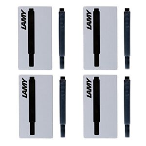 lamy fountain pen ink cartridges, black ink, pack of 20 (lt10bkb)