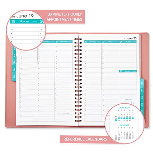 2023 Appointment Book - 2023 Weekly Appointment Book & Planner - 2023 Daily Hourly Planner 8.4" x 6.3", Mar 2023- Dec 2023, 30-Minute Interval, Soft Leather Cover, Improving Your Time Management Skill