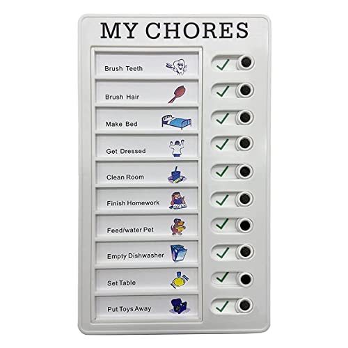 2 Pieces Chore Chart for Kids,Portable Chore Chart Memo Plastic Board - 4.7x7.9 Inch Detachable Message Board,Daily to Do List,RV Checklist