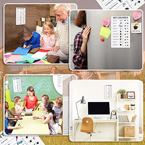 2 Pieces Chore Chart for Kids,Portable Chore Chart Memo Plastic Board - 4.7x7.9 Inch Detachable Message Board,Daily to Do List,RV Checklist