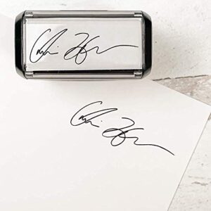 Custom Signature Stamp - Self Inking Personalized Signature Stamp | Choose Ink Color | Great for Signing Legal Documents, Checks and Other Paperwork at Home and at Work