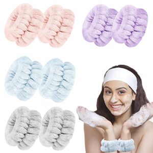 8 Pcs Wrist Towels for Washing Face Microfiber Band Towel Absorbent Wristbands Wrist Sweatband for Girls & Women,Prevent Liquid from Spilling Down Your Arms