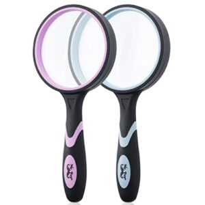 mr. pen- magnifying glass, 2 pack, 10x magnifier, 75mm glass lens, magnifying glass for kids and adults, handheld magnifying glass, magnifier for reading, magnifying glasses for close work