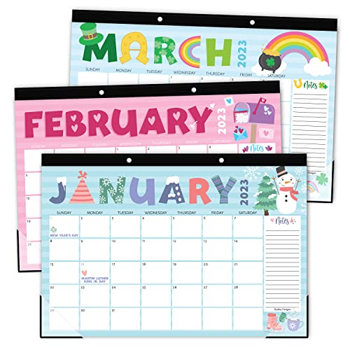 Doodle Large Desk Calendar 2023-2024 Calendar Desk Pad - 18 Month Calendar For Desk Calendars 2023-2024, 2023 Desk Planner 2023 Desk Calendar 11x17, Large Calendar 2023-2024 For Wall Calender 2023