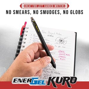 Pentel EnerGel Kuro Liquid Gel Pen, (0.7mm) Medium line, Assorted Ink, 8 Pack (BL437R1BP8M)