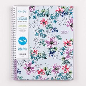 Blue Sky 2023 Weekly and Monthly Planner, January - December, 8.5" x 11", Clear Pocket Cover, Wirebound, Laila (142085)