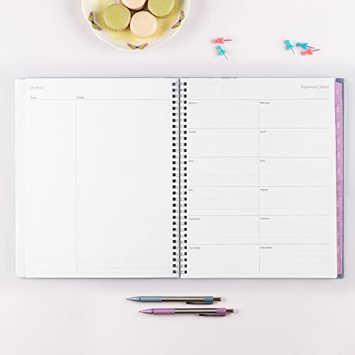 Blue Sky 2023 Weekly and Monthly Planner, January - December, 8.5" x 11", Clear Pocket Cover, Wirebound, Laila (142085)