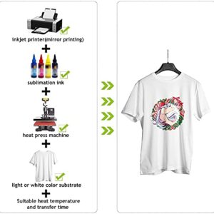 A-SUB Sublimation Paper 8.5x11 Inch for DIY Unique Christmas Gifts Compatible with Inkjet Printer which Match Sublimation Ink 100 Sheets