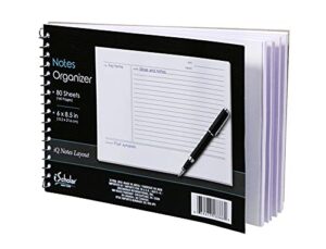 iq notes organizer tablet – spiral bound – 80 sheets – 6 x 8.5 inches