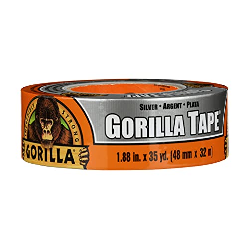 Gorilla Tape, Silver Duct Tape, 1.88" x 35 yd, Silver, (Pack of 1)