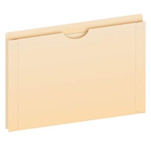 Pendaflex File Jackets, Legal Size, Manila, 2" Expansion, Reinforced Straight-Cut Tabs with Thumb Cut, 50 Per Box (23200EE)
